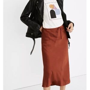 Madewell Drawstring Midi Slip Skirt 00